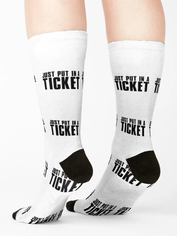 Just put in a ticket helpdesk Socks Christmas sport christmas gifts Run Designer Man Socks Women's