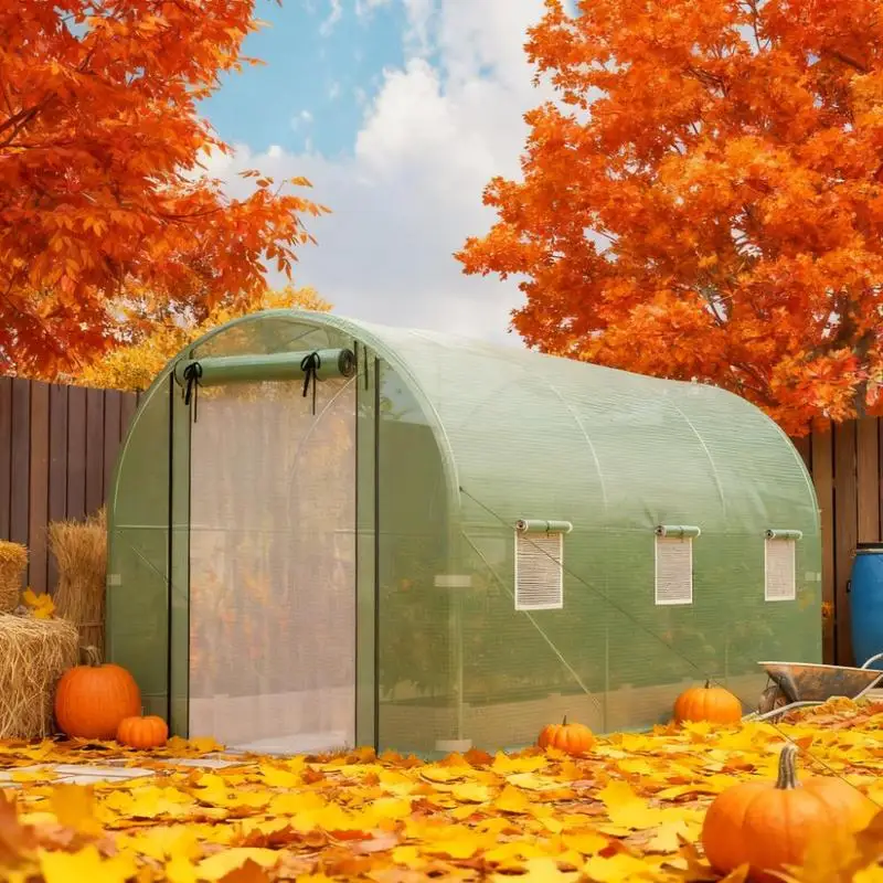 

Walk-in Tunnel Greenhouse with Dual Support Rods for Enhanced Stability and Growth