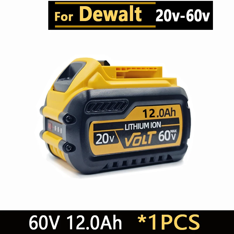 Pro DEWALT 12,0 Ah/18,0 Ah, max. 20 V, max. 60 V, lithium-iontové baterie, vhodné pro DCB609, DCB184, DCB206, DCB200, DCB204, DCB205 - náhled 5