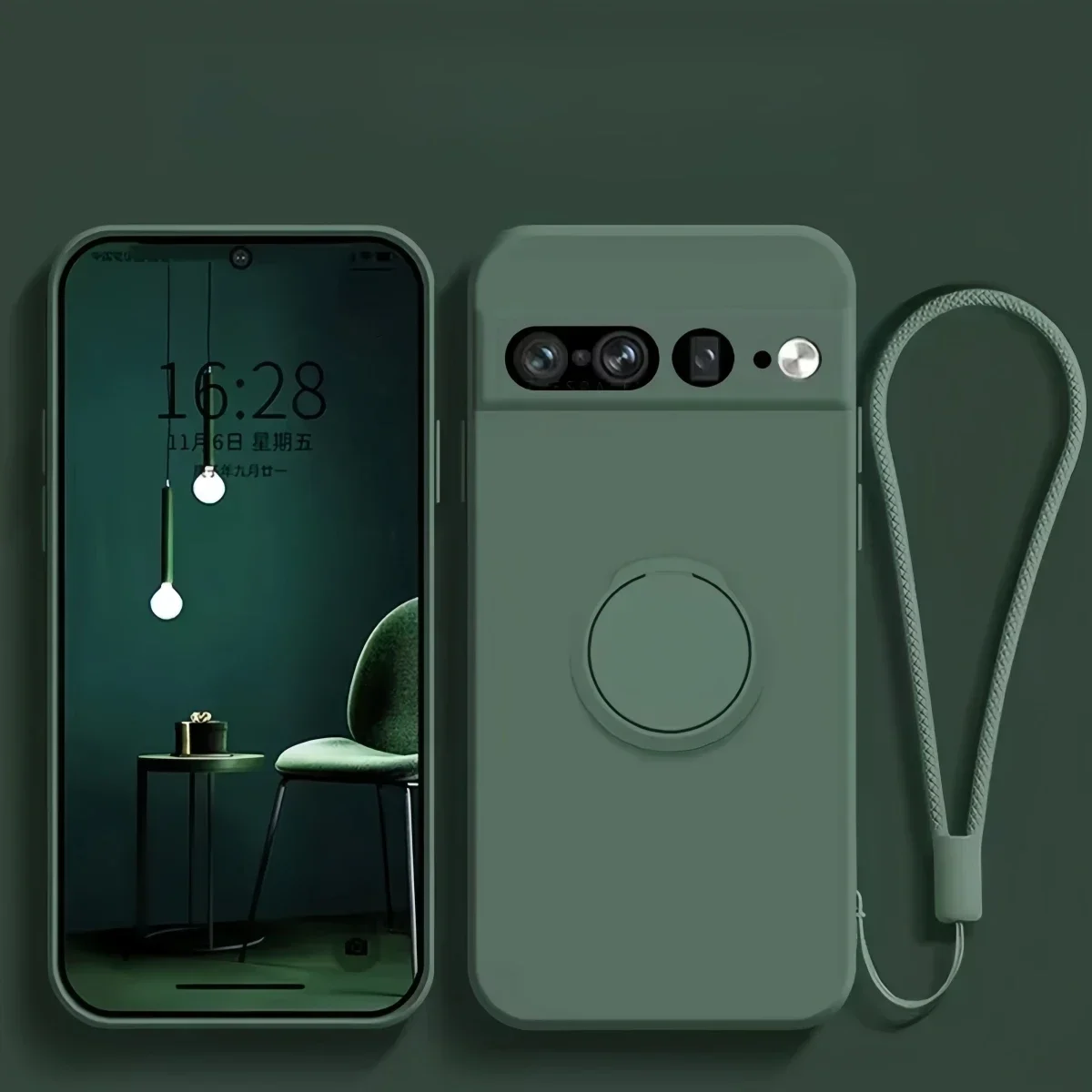 Weiche Flüssigkeit Silikon Magnetische Ring Halter Fall Für Google Pixel 9 8 8A 7 Pro XL 7A 6A Haut Gefühl stoßfest Langlebig Abdeckung Funda