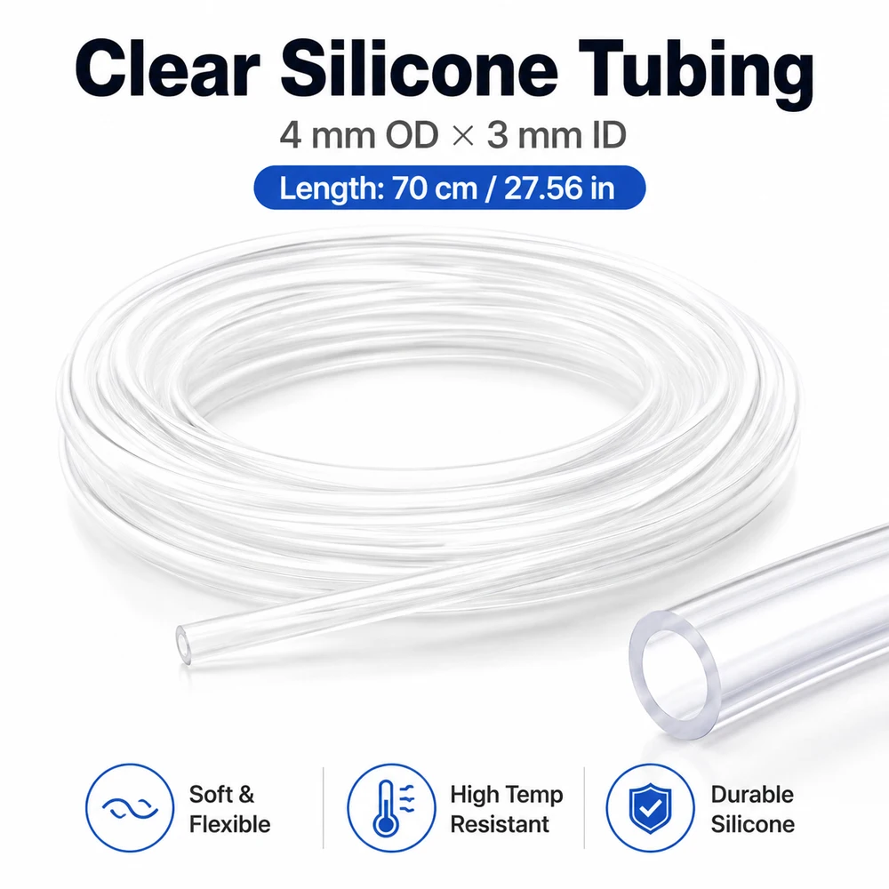 1-5Pcs 70cm Clear Soft Silicone Hose, Flexible Tubing for Aquaponics, Airs Pump, Watering, DIY Craft, Aquarium, Hydroponics