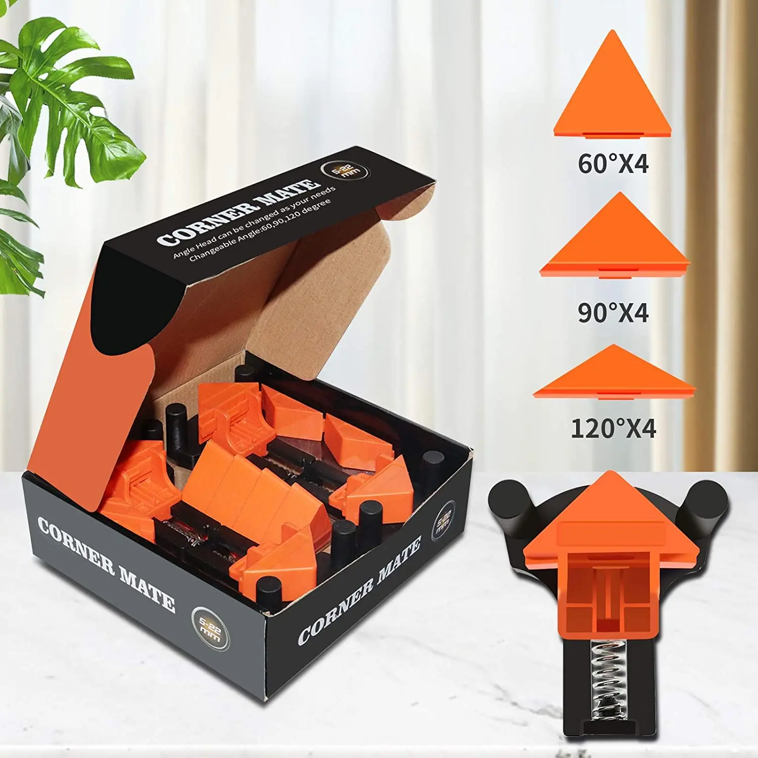 【PRICE REDUCT】Corner Clamps Kits With 12PCS 90 Degree Adjustable Angle Clamps Spring Clamp Single Handle Woodworking Clamps
