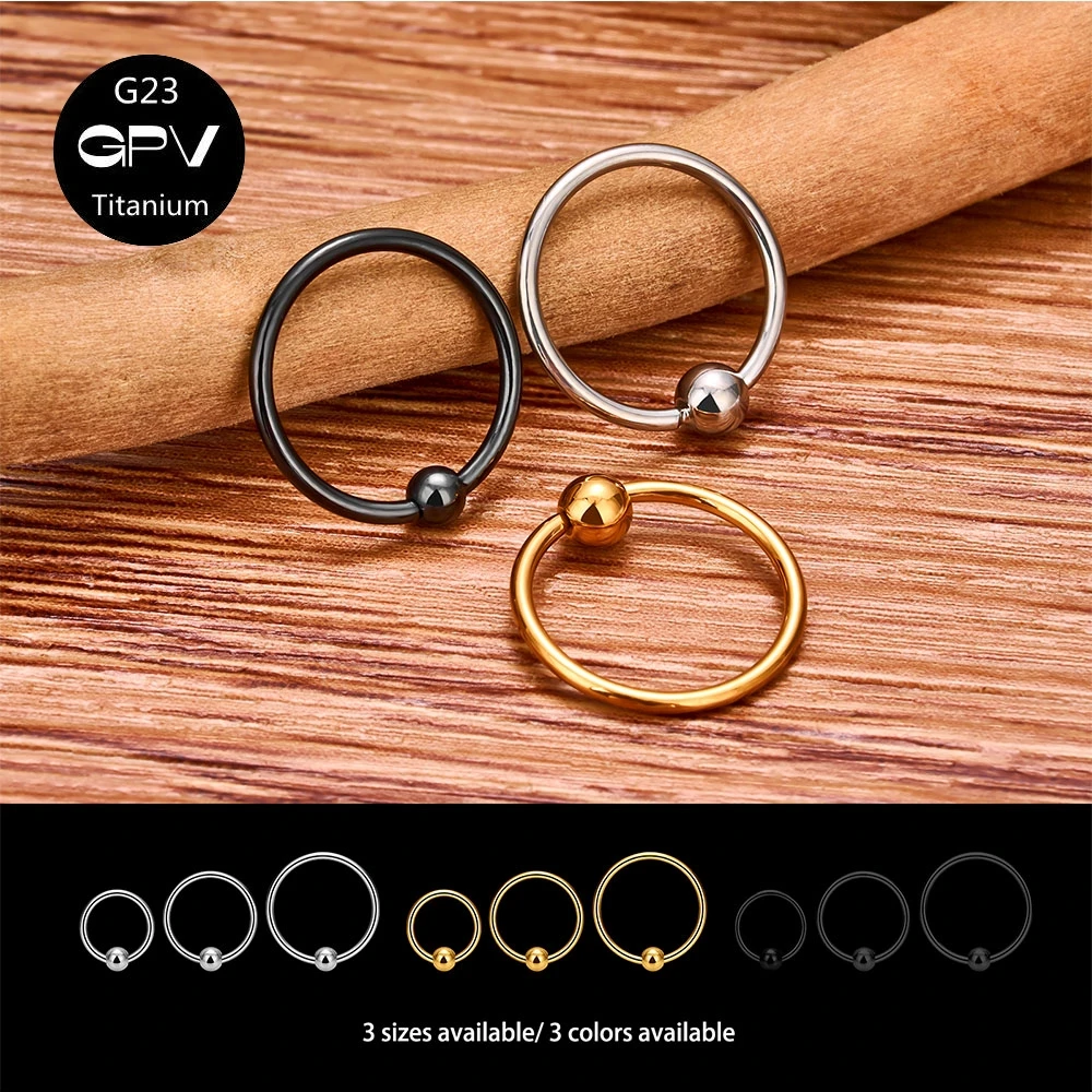 

10/50/100PCS Wholesale G23 Titanium Nose Ring Head Welding Ball Opening Clip Ball Ring Piercing Jewelry Earrings