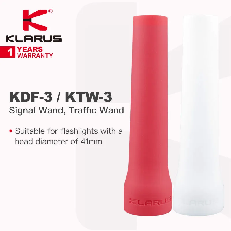 Klarus KTW-3/KDF-3 Signal / Traffic Wand,Fits for Head 41mm of Flashlight.High-elastic Silicone, Flexible/Stretchable/Foldable