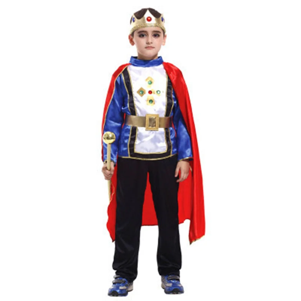 Cartoon Arab Prince Cosplay King Suit Costume Halloween for Boy Castle Carnival Party Cartoon four color prince