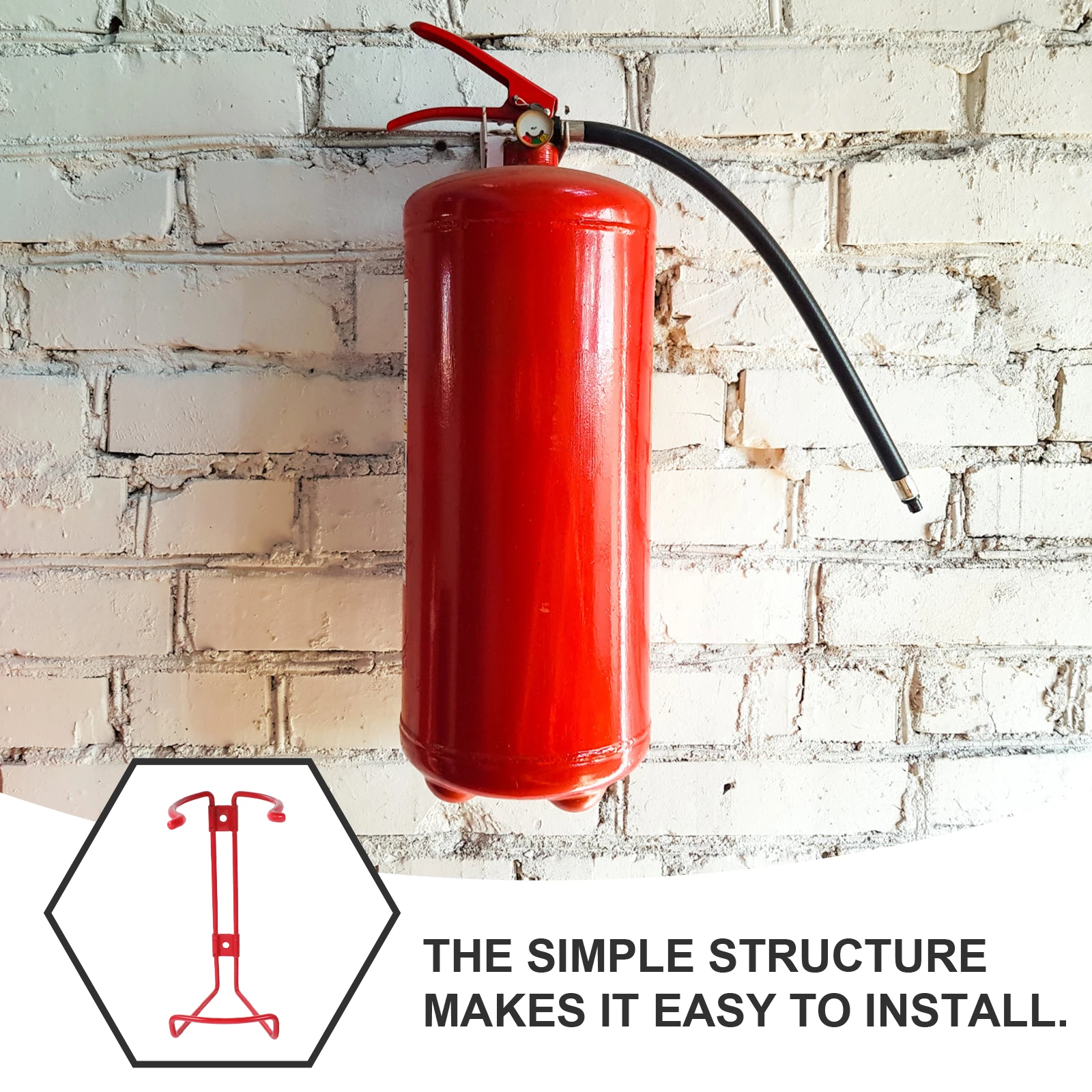Fire Extinguisher Rack Heavy Duty Iron Wall Mount Bracket Storage Holder Spacesaving Design Suitable Home Office Shop Vertical