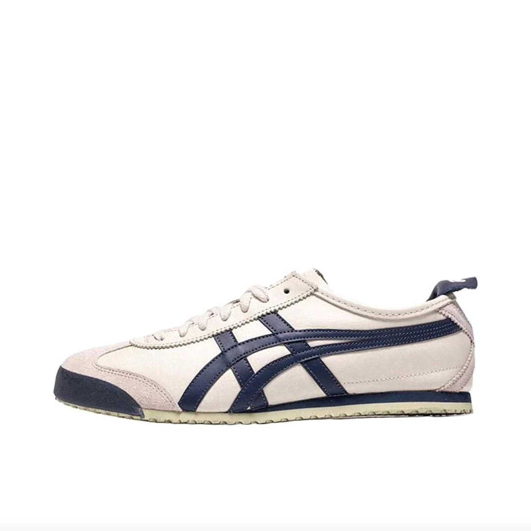 

Onitsuka Tiger MEXICO 66, мужская и женская обувь для скейтбординга, повседневные тренировочные кроссовки, бежевый/темно-синий