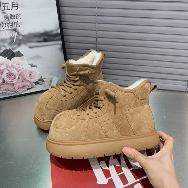 High-top Bread Snow Boots for Women, 2026 New Style, Thick Padding, Anti-slip and Warm Cotton Boots