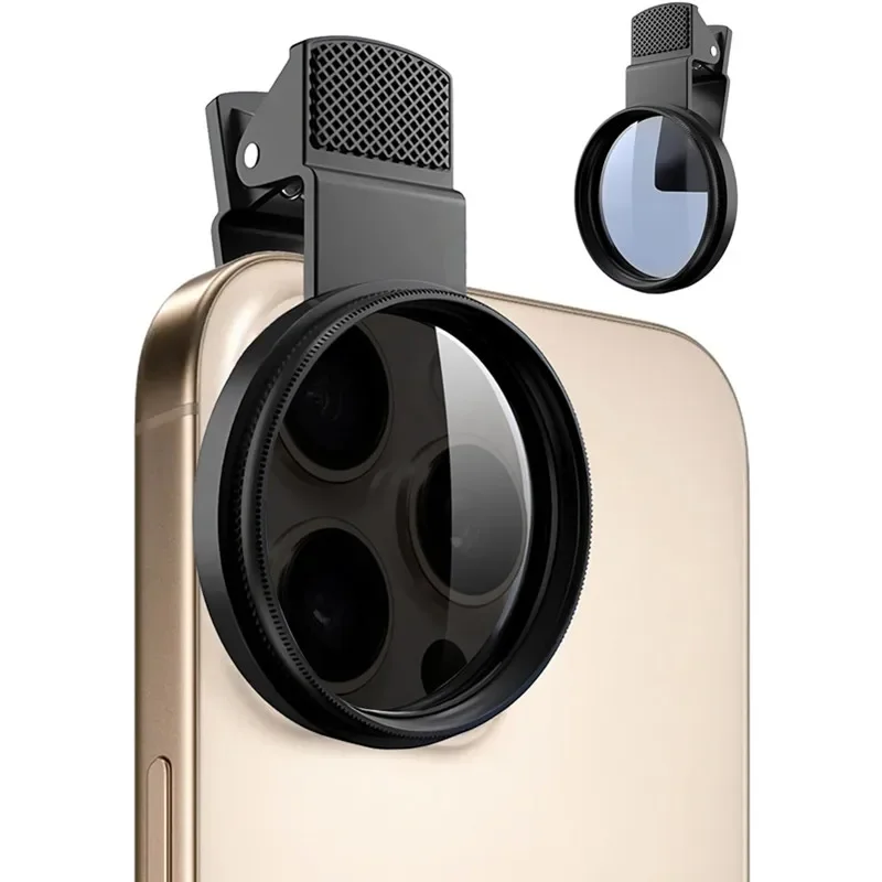 

Круглый универсальный зажим для объектива камеры с поляризатором, 52 мм, портативный комплект фильтров CPL, профессиональный объектив камеры телефона для IPhone 16 15 14 13