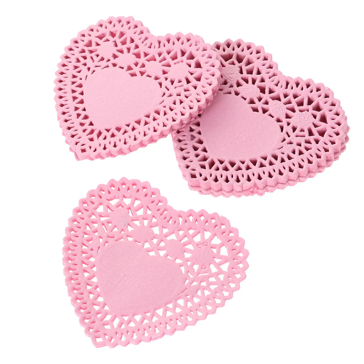 250 Piezas de Servilletas de Papel con Forma de Corazón de 4 Pulgadas para Decoración de Pasteles, Repostería, Scrapbooking, Manualidades, Decoración Romántica de Mesa