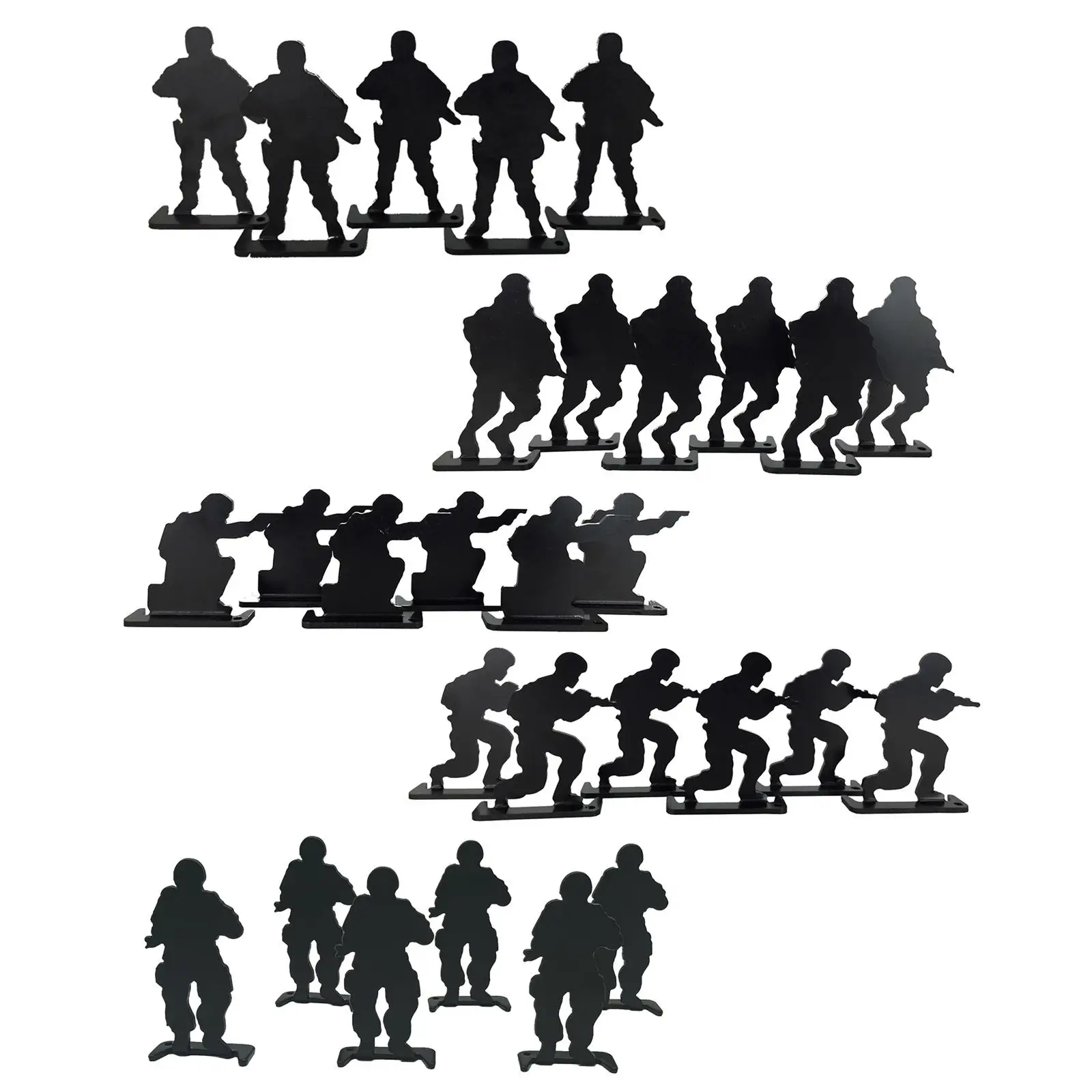 6 Pieces Human Silhouette Target Set Targets Range Training
