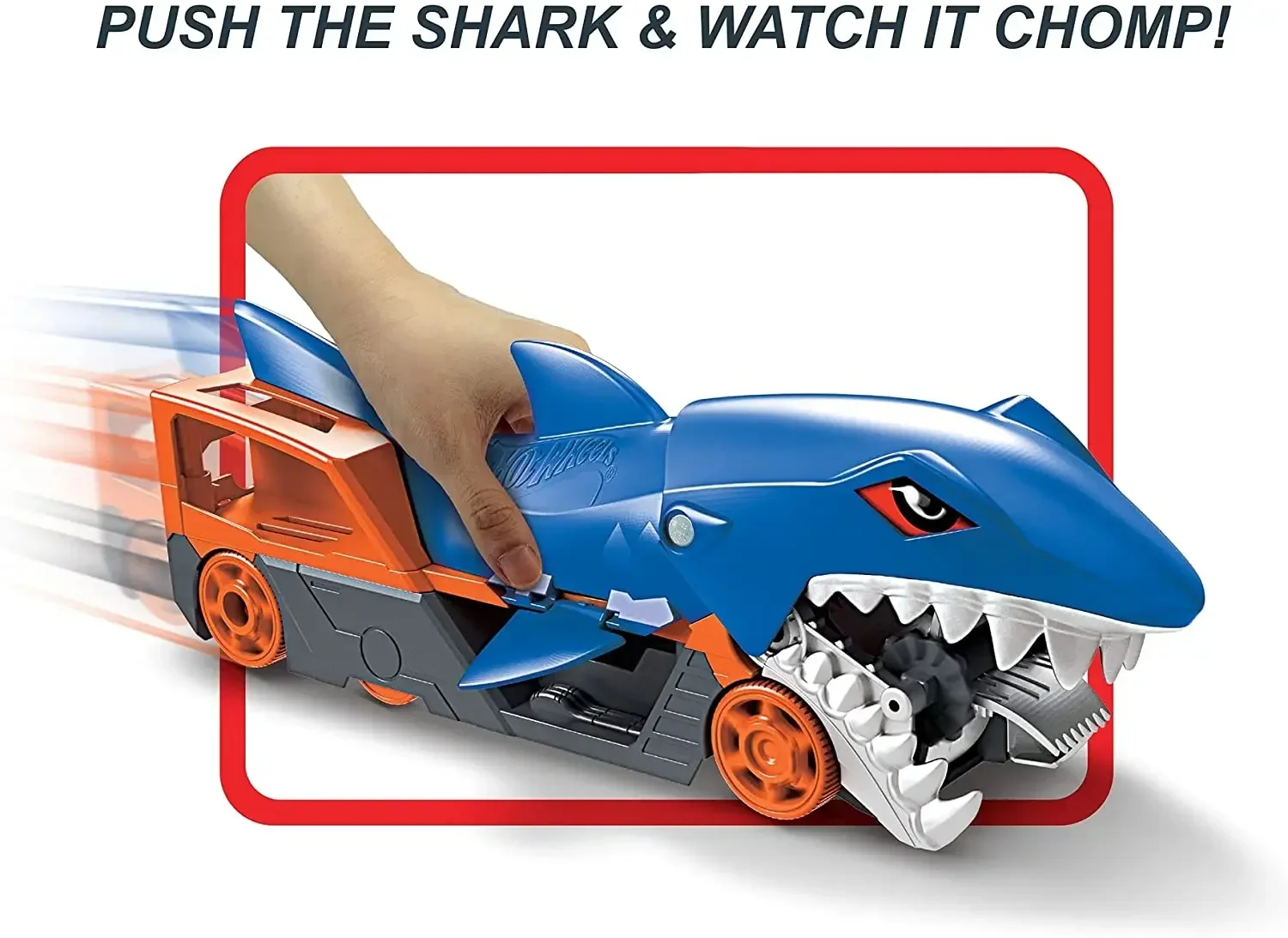 Original Hot Wheels Car Shark Chomp Transporter Playset Storage 1/64 Car City Builder Kids Boys Toys for Children Birthday Gift