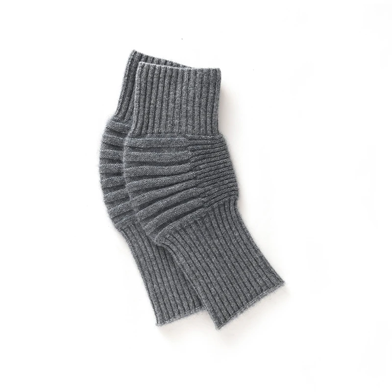 여성용 100% 캐시미어 무릎 보호대 니트 레그 워머 패셔너블하고 따뜻한 가을 겨울 무릎 커버