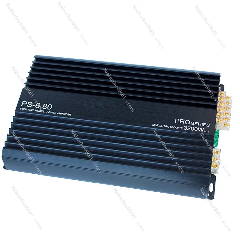 Car Audio 12V Six Channel 120W * 6 Car Audio Power Amplifier Can be Equipped with Subwoofer Midrange 3 Division Rate 6 in 6