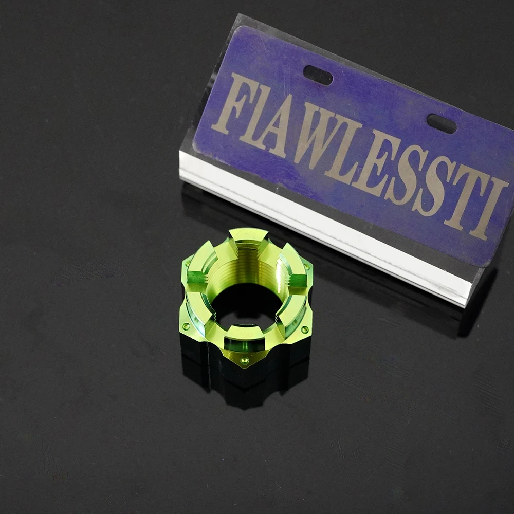 FLAWLESSTI M16x1.5 Pitch Gr5 Titanium Nut Rear Axle Nut For Kawasaki ZX-4R ZX-4RR
