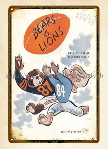 home accessories 1957  1950s Football metal tin sign sign