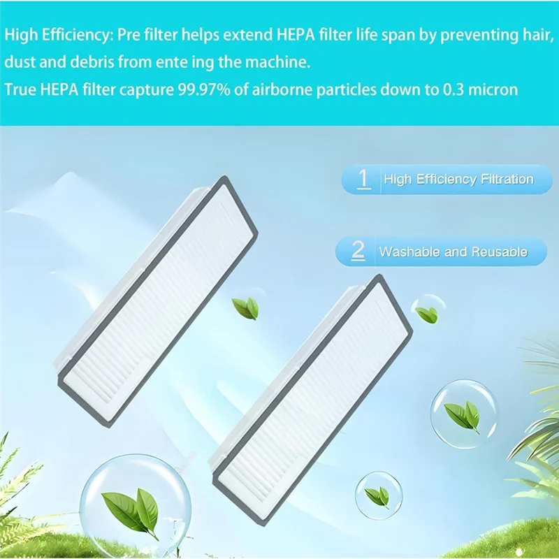 A98I-For Mova S20 Ultra طقم استبدال المكنسة الكهربائية-فرشاة رئيسية فرشاة جانبية فلتر Hepa ممسحة وسادة كيس لجميع الغبار ملحقات أجزاء #3