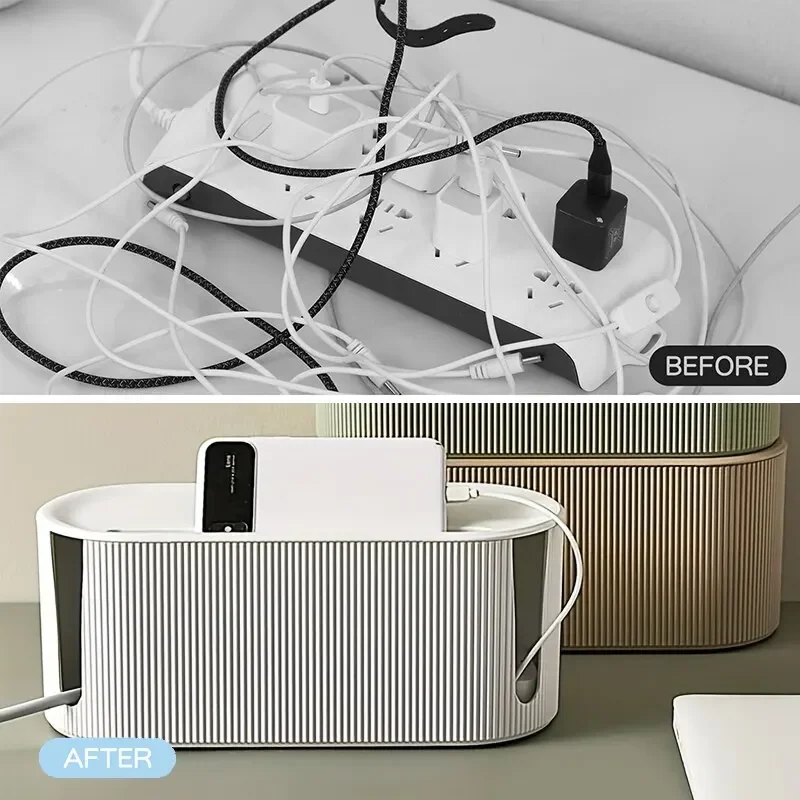 Caja organizadora de gestión de cables accesorio para tiras de alimentación y cables de alimentación para el hogar y la Oficina image 4