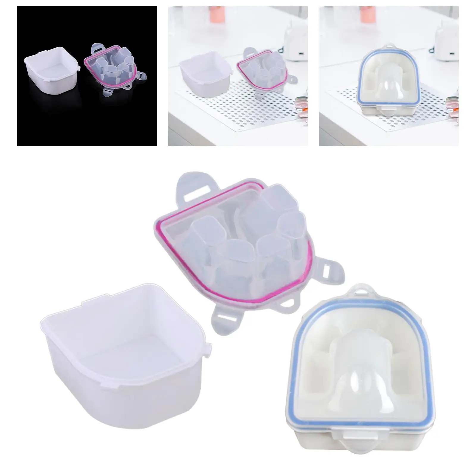 Nail Soaking Bowl Accessories Thickened and Durable Soaker Tray Gel Nail Polish Remover Nail Art Tool for Nails Spa
