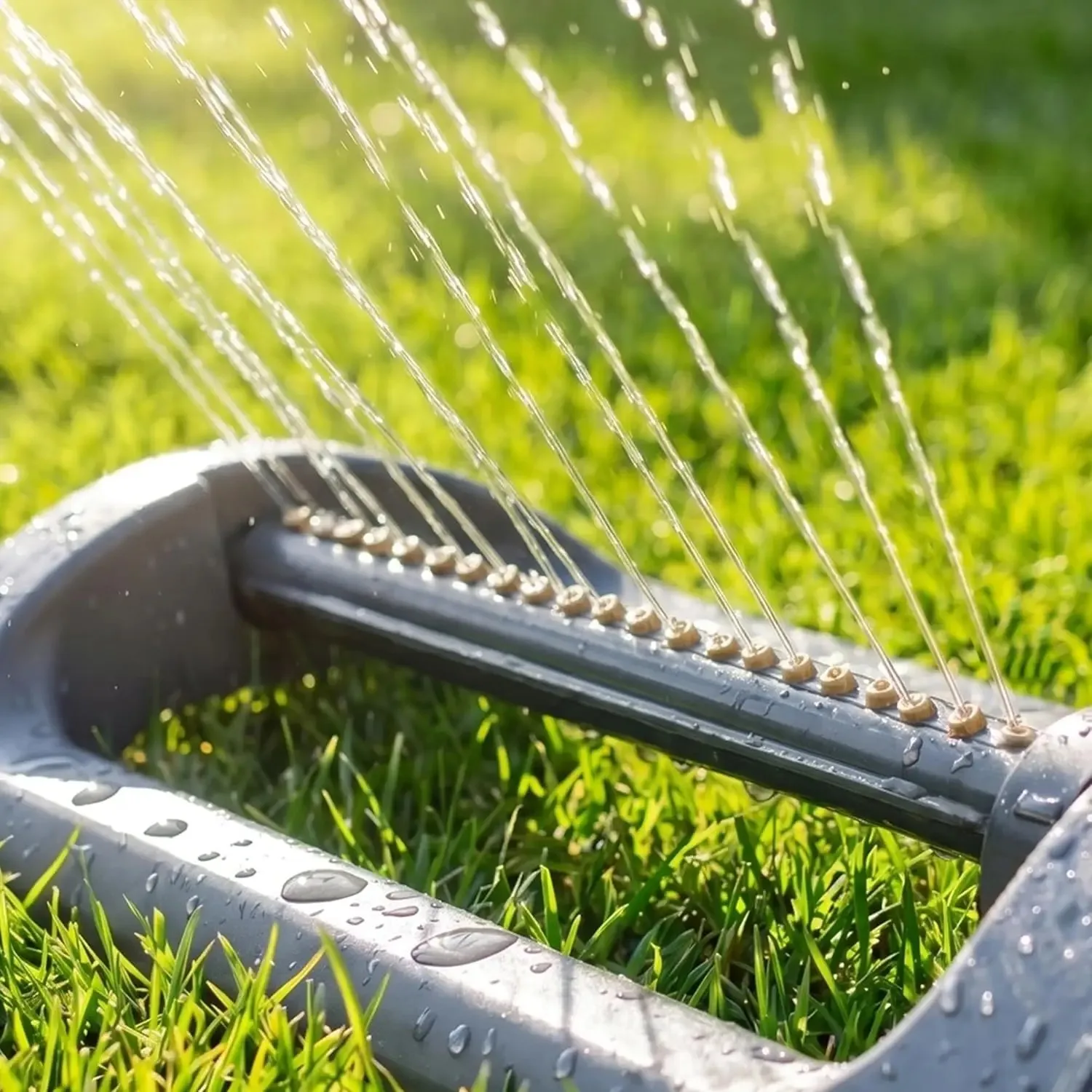 19 nozzle turbo oscillating lawn sprinkler, adjustable coverage garden irrigation equipment lawn garden water irrigation system