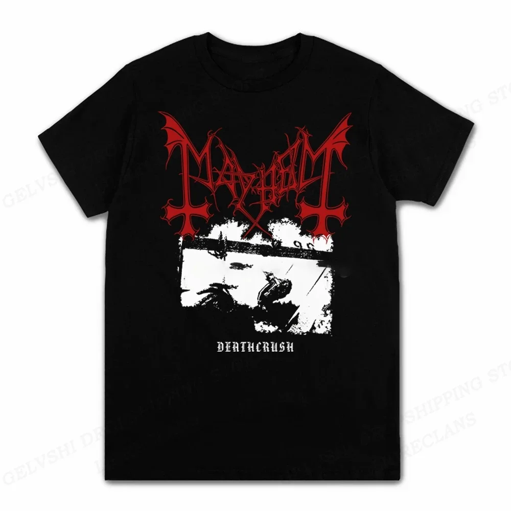 Rapper Mayhem Death T Shirt Men Fashion T-shirts Cotton Tshirt Kids Hip Hop Tops Tees Women Tshirt Anime Rock Camisetas Boy Tees image 3