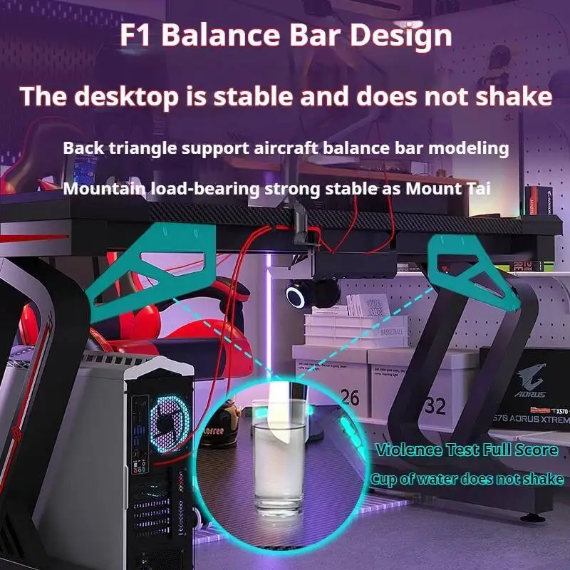 Working Gaming Led Set Executive White Desk Rgb Modern Small Office Table Computer Study Room Mesa De Escritorio Home Office