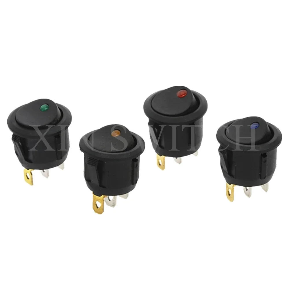 5Pcs Round Copper Cat's Eye Automobile Modified Switch 20mm Power Switch Rocker switch 12V/24V/220v