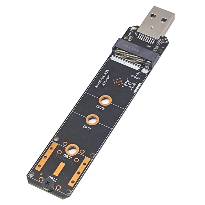 

M.2 NVME SSD To USB3.2 GEN2 10Gbps Adapter M.2 NVME SSD Adapter For 2230 2242 2260 2280 NVME M.2 SSD RTL9210B