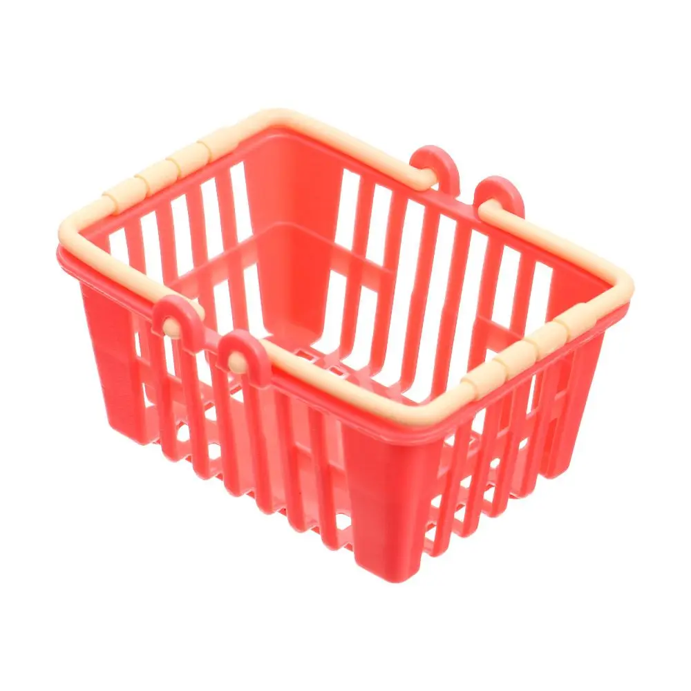 Accesorios para casa supermercado compras accesorios en miniatura cesta de comida Mini cesta de compras