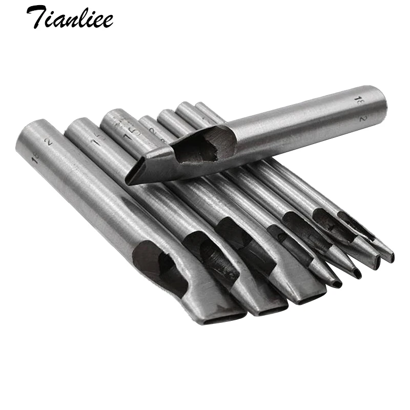 

Flat Elliptical Metal Punch Circular Leather Belt Craft Hole Hollow Punch Set Professional Tools Dies Job Tools Manual Eyelet