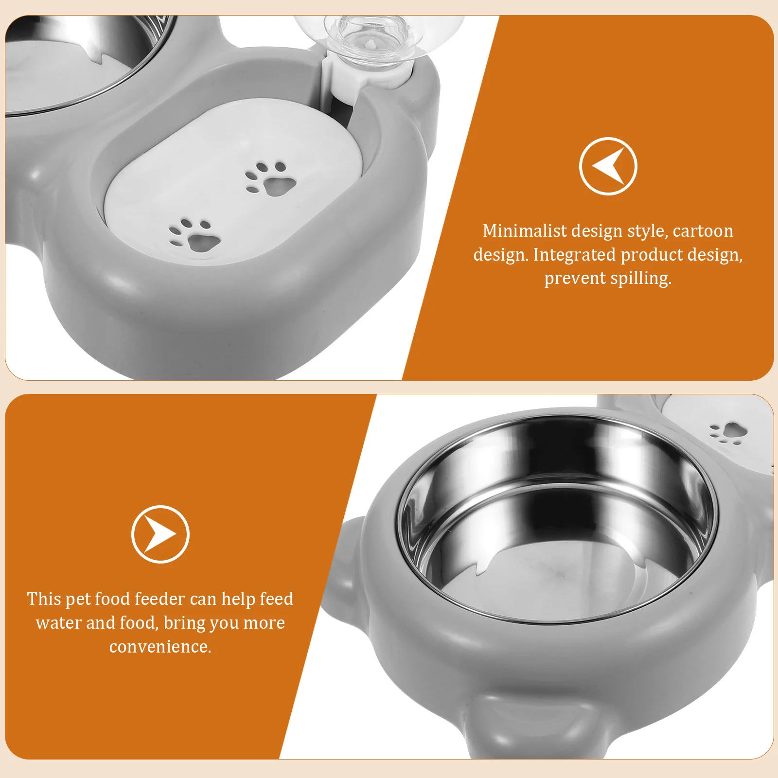 

Feeding Bowls Stainless Steel Cat Bowl Automatic Water Feeder Gravity Dispenser Neck Protection Slow Feeding Multi Cats