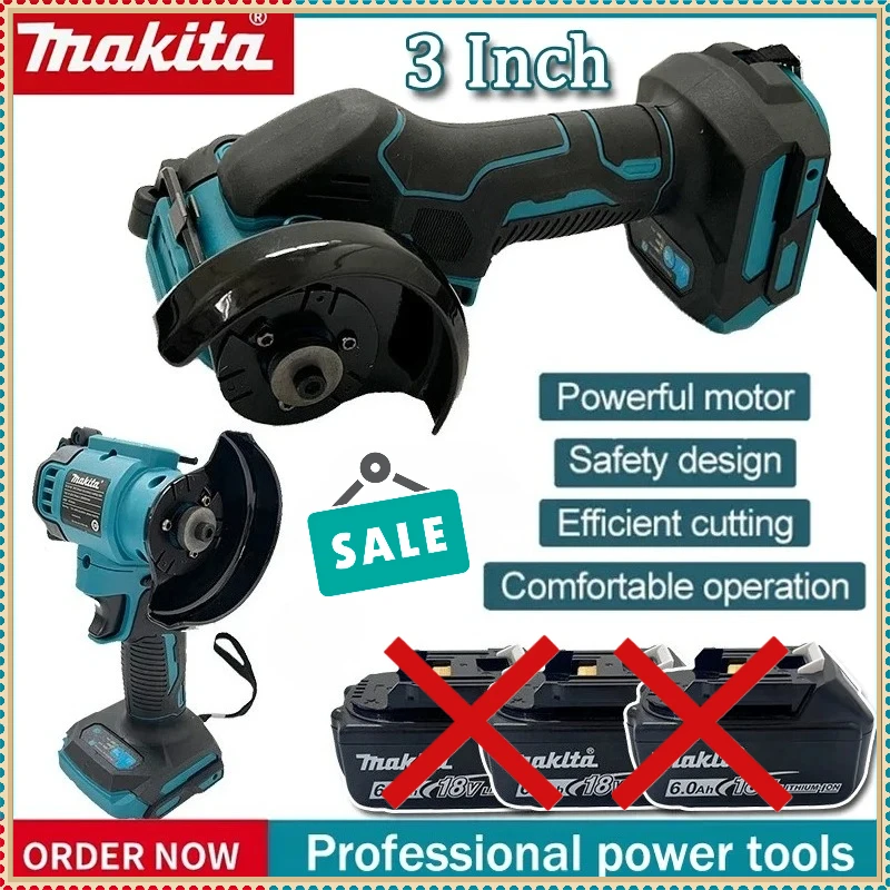 

Makita 3 Inch Mini Angle Grinder Cordless Electirc CUT OFF Tool Cutting Circular Saw Power Tool For Makita 18V Battery