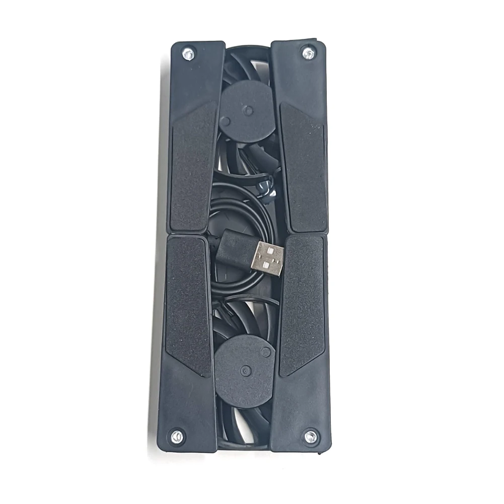 

Складная охлаждающая подставка с питанием от USB и двойными вентиляторами 60 мм, охладитель для ноутбука, охлаждающая подставка для ноутбука, портативного ПК, компьютера