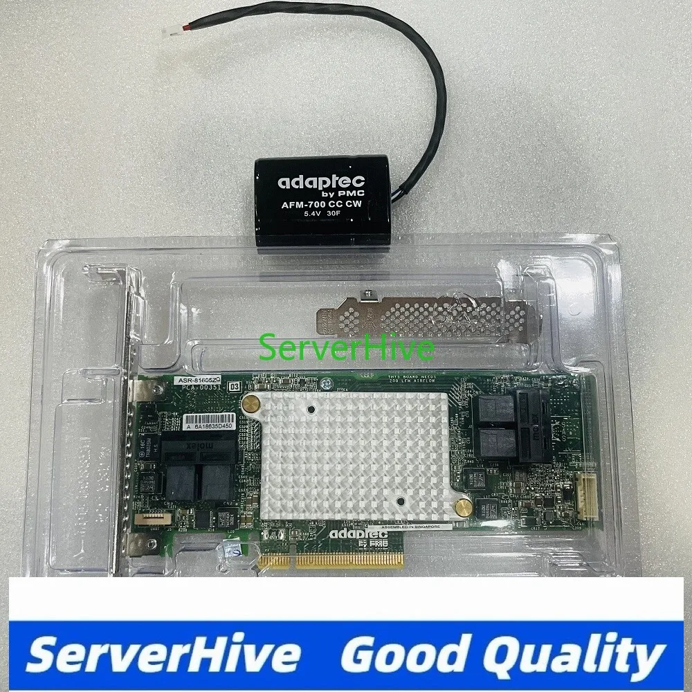 ASR-81605ZQ 12G SAS 16 Port 1GB Cache PCIe x8 RAID Controller + Battery -
