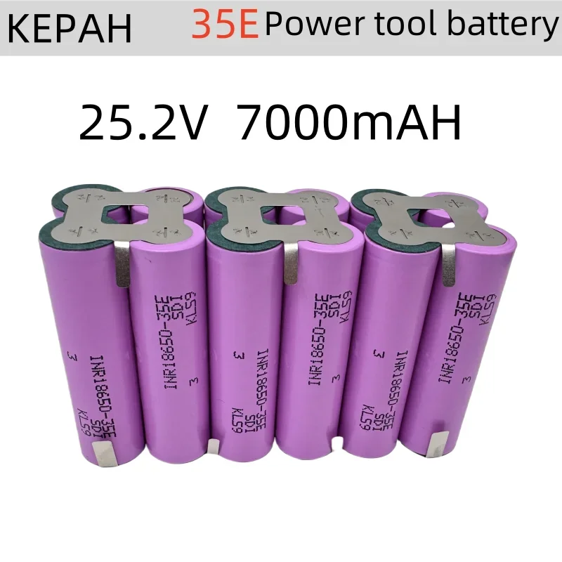 6S2P 3S2P 4S2P 5S2P 18650 35E 3500mAh/7000mAh electric drill 16.8V 21V 25.2V  rechargeable lithium battery electric screwdriver