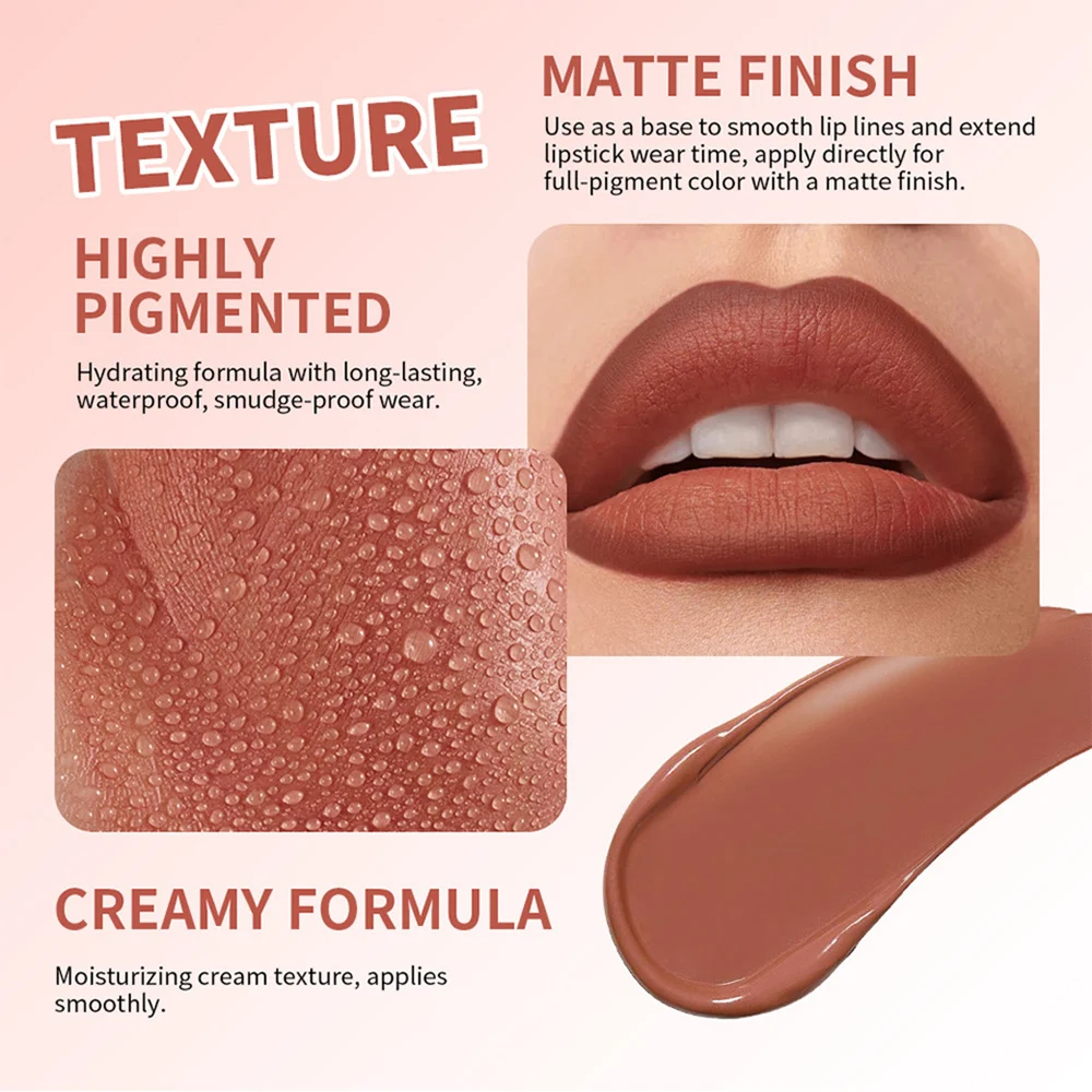 1 pedaço de primer labial, esmalte labial fosco delicado e suave, creme blush multiuso, presente de feriado de cosméticos femininos