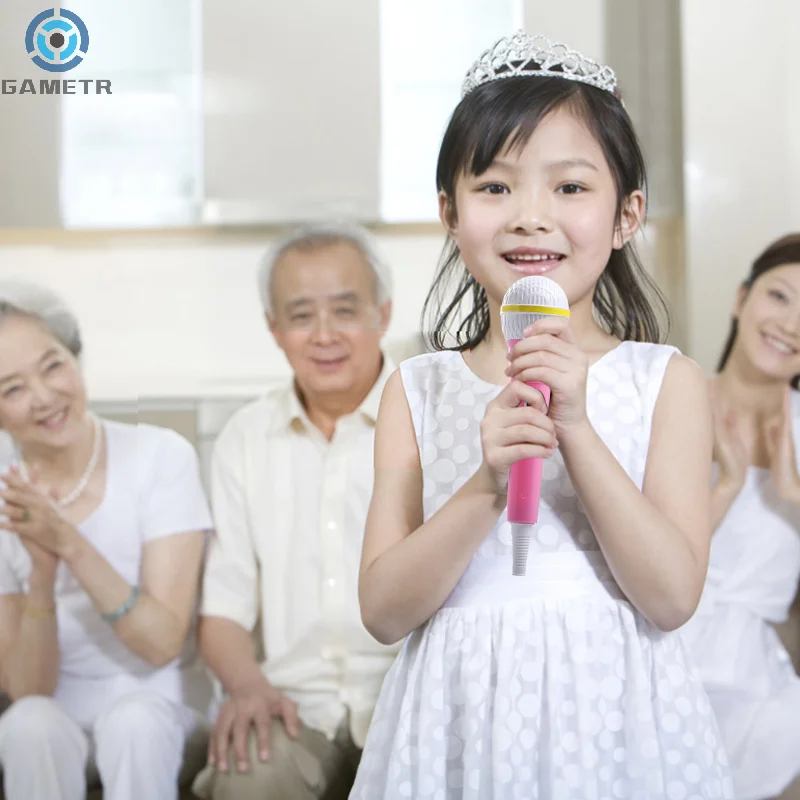 Children's Microphone Simulation Mic Model Media Interview Props Microphone Toys Educational For Kids Eloquence Performance Mic