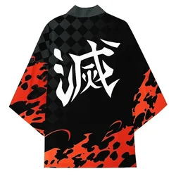 Demon Slayer Agatsuma Zenitsu Volwassen Lange Mouw Mantel Jas Halloween Eenvoud Vest Kimono Kleding Rekwisieten