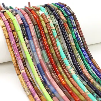 4X13毫米天然石圓柱形珠子瑪瑙虎眼石石英管珠療癒水晶寶石,適用於珠寶製作DIY手鍊 10 最佳銷售 管珠 - №4