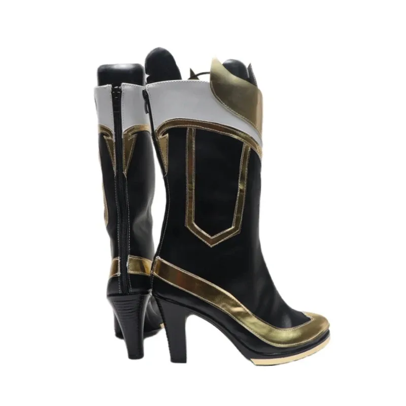 LOL Ahri Scarpe Cosplay Scarpe in pelle PU Stivali di carnevale di Halloween Accessori anime Il volpe a nove code Puntelli Cosplay realizzati su misura