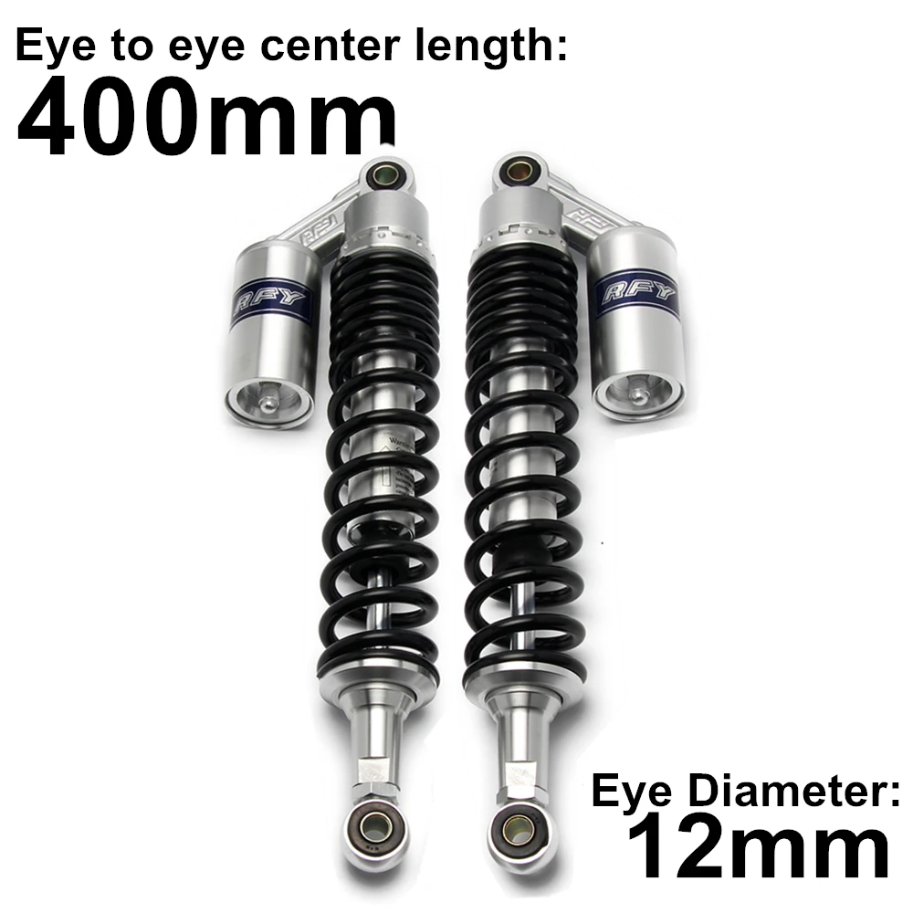 Universele 400Mm 15 3/4 "Motorcycle Air Schokdemper Achterwielophanging Atv Quad Scooter Dirt Bike Motor Falling Bescherming