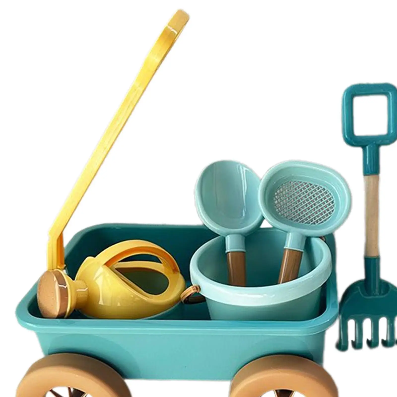 Pretend Play Wagon Set Handheld Multicolor Wagon Toy Outdoor Toy Vehicle