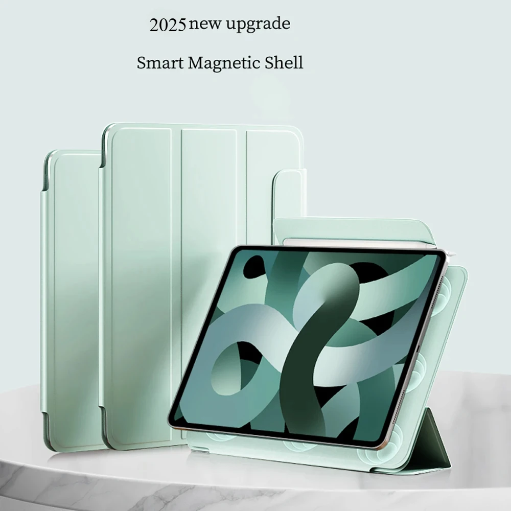 Pop Magnetic Split Tablet Case For New IPad 11th Gen A16 10th 10.9 Pro 11/12.9 Air 11 13 M3 M2 M4 2025 Mini 7 6 Magnetic Buckle