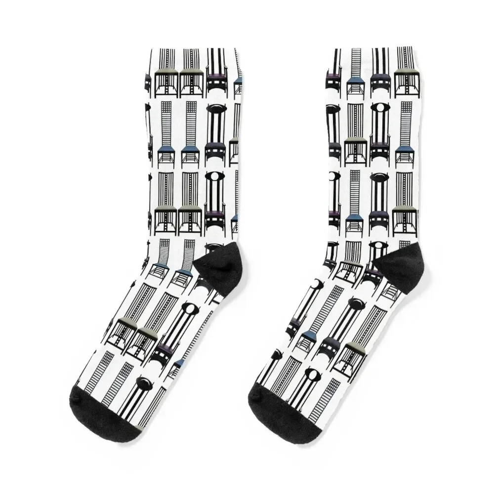 Charles Rennie Mackintosh Chairs Socks snow fashionable Men's Socks Women's