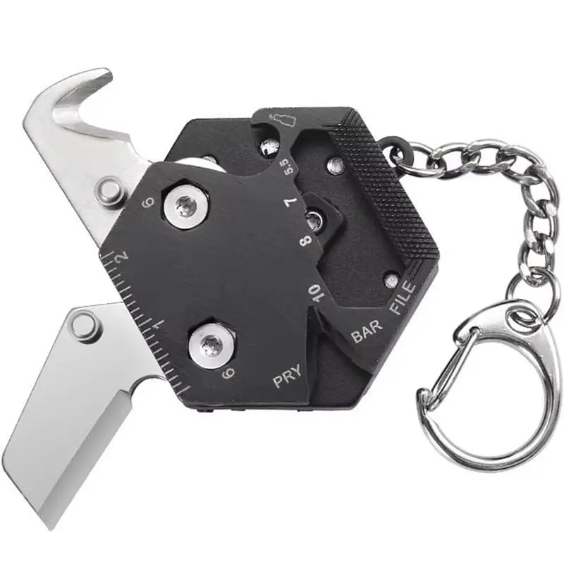 

HOT Hexagon Coin Outdoor EDC Multi-Tool Keychain Featuring Foldable Knife And Screwdriver~Jul.
