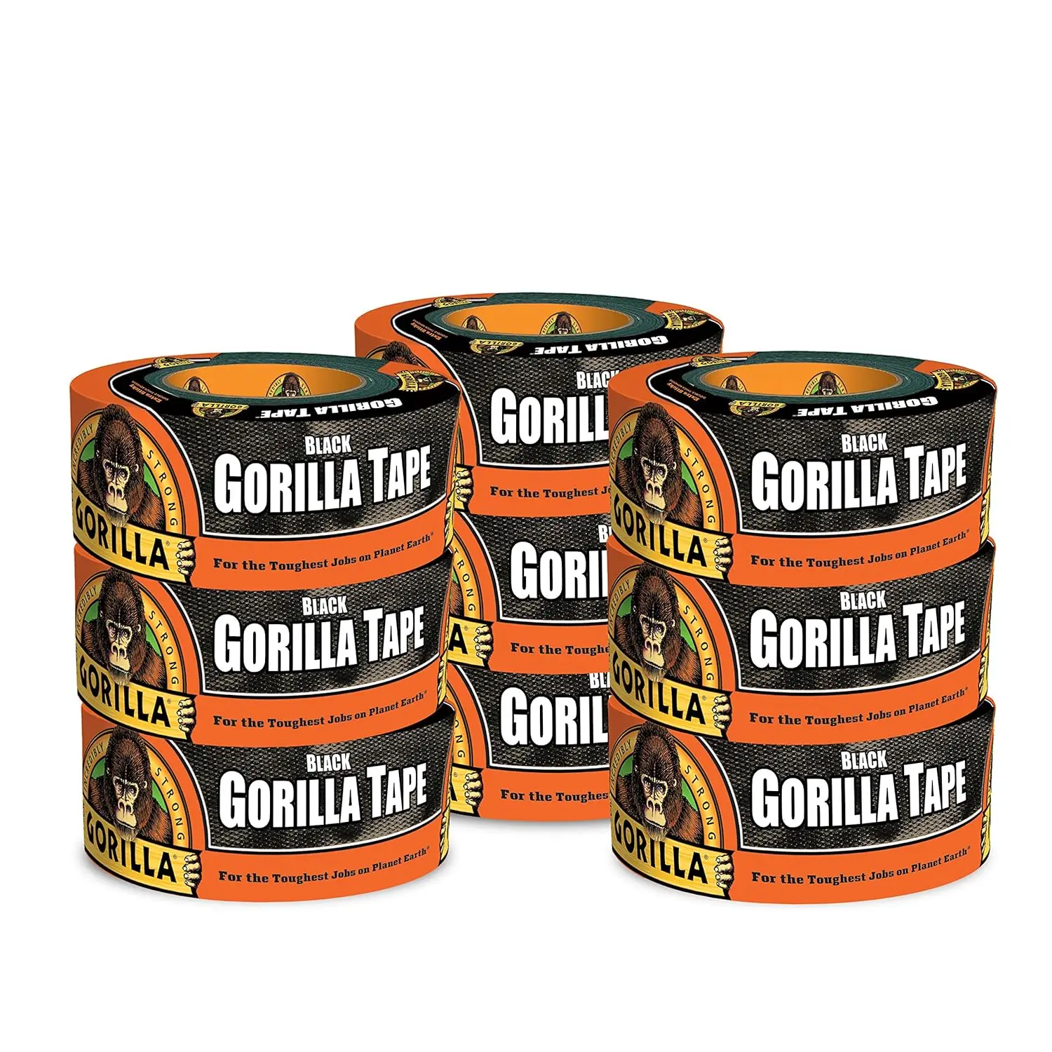 

Черная клейкая лента, 1,88 дюйма x 12 ярдов, черная, (упаковка из 9 штук)