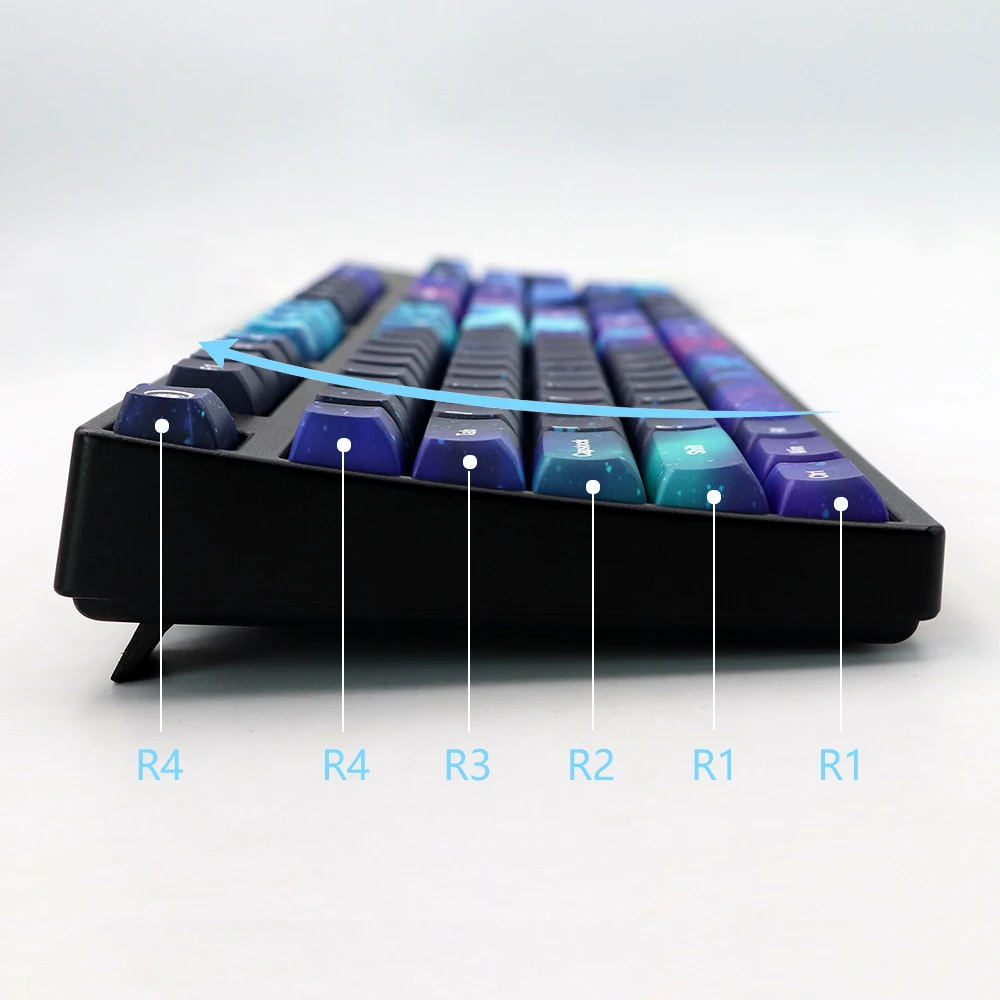 Imagem -05 - Starry Sky Keycaps Grupo Dye Sub Keycap Caps Teclado Gaming Mecânica Chaves Iso Kca Gk61 64 68 75 Gmmk Pro