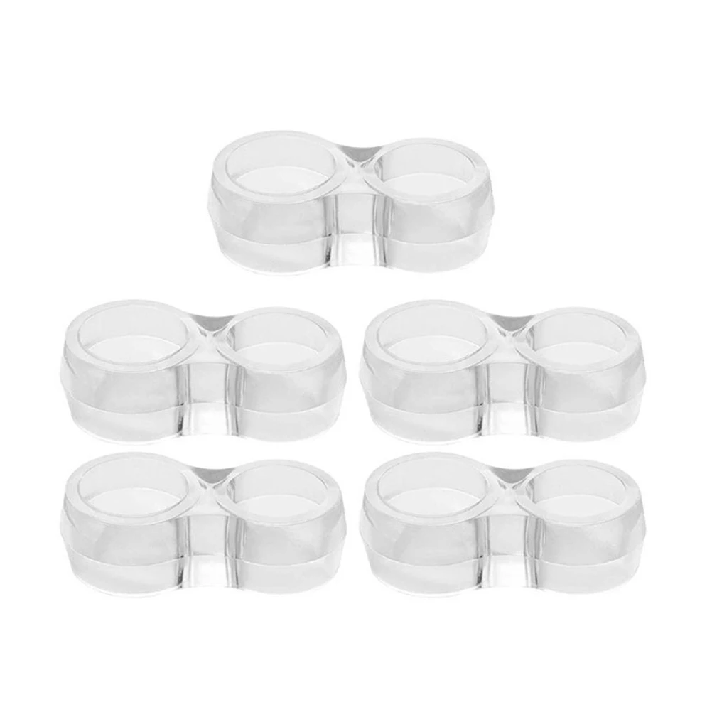 

5 Pcs Anti-collision PVC Door Handle Protector Clear Bumper Knob Shock Absorption Noise Reduction Wall Safety Home Use Long Life