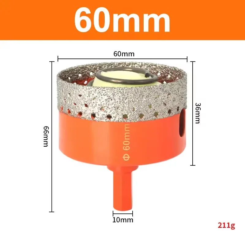 1 Pc 18-68 Mm Diamantgesoldeerde Kern Droge Boor Voor Porseleinen Tegels Marmer Glas Graniet Gat cup Saw Cutter Accessoires Snijden