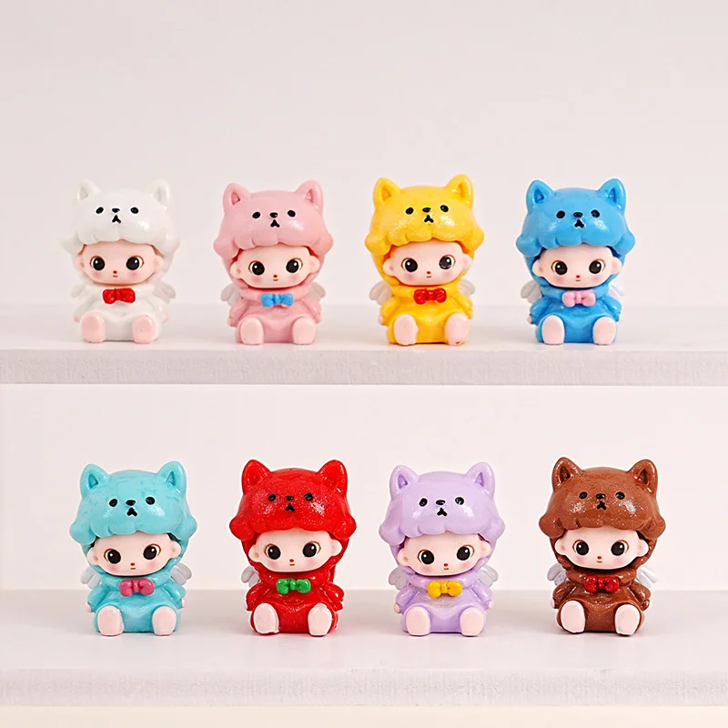 

Puppy Angel Doll Mini Figure Cartoon Resin Mini Figure Ornament Desktop Car Cute Decoration